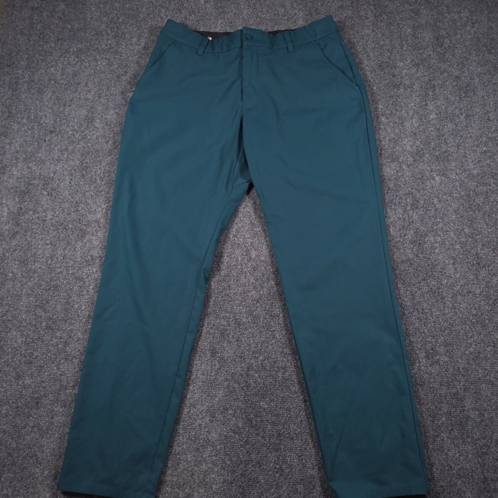 Good Good Ivy Golf Pants Mens 34x30 Teal Green Slim Fit Stretch Chino